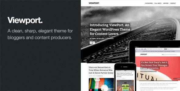 Viewport: Responsive Magazine WordPress Theme Blog/Magazine