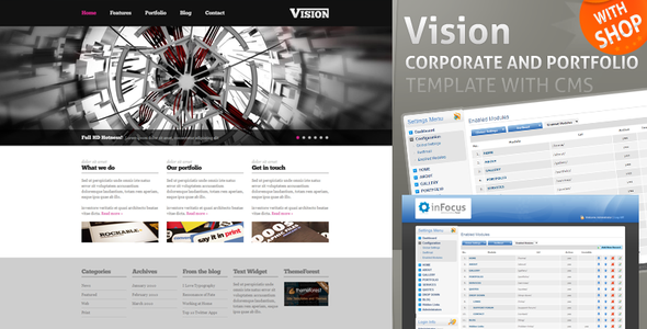 Vision - Corporate Template with CMS and Shop