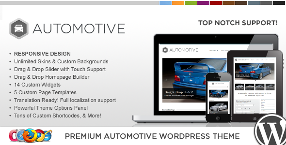 WP Pro Automotive Responsive WordPress Theme Corporate