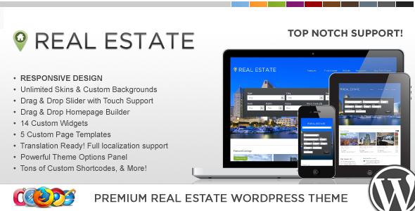 WP Pro Real Estate 4 Responsive WordPress Theme Corporate