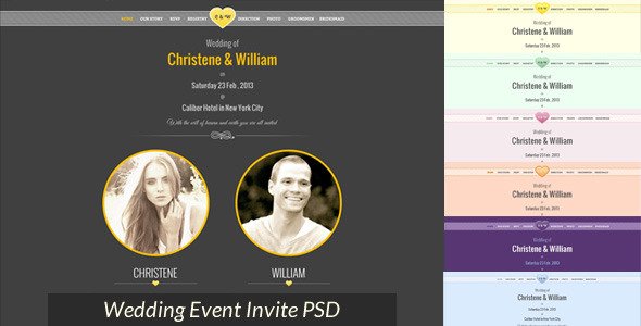 Wedding Event Invite PSD Miscellaneous