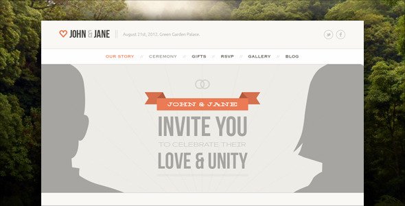 Wedding - Responsive Single Page WordPress Theme Entertainment
