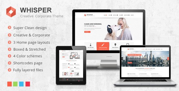 Whisper - Creative Corporate Theme PSD Creative