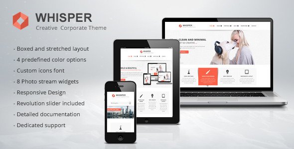 Whisper - Creative Corporate Theme Template Corporate