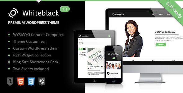 WhiteBlack - Premium Business WordPress Theme Corporate