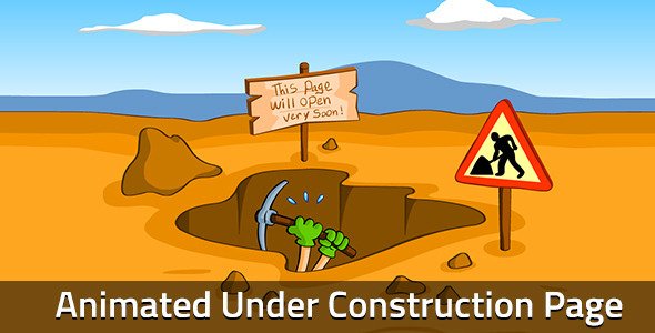 Worker Animated Under Construction Page Template Specialty Page