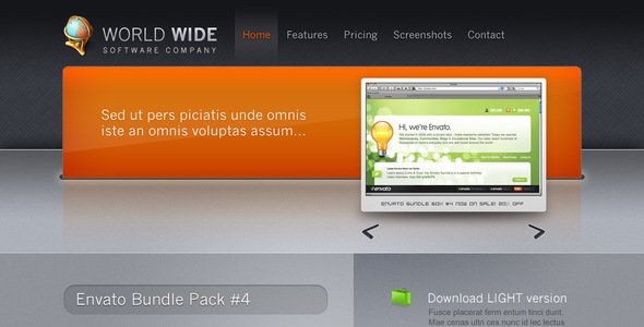 World Wide software company Technology PSDTemplates