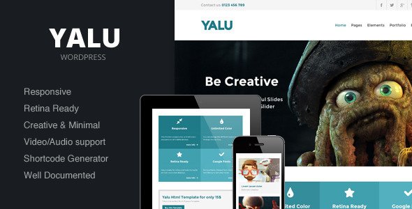 Yalu - Creative Multipurpose Template - Wordpress