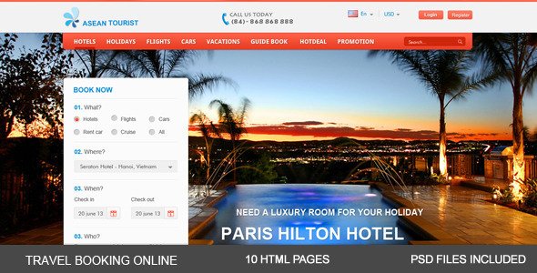 aTourist - Hotel, Travel Booking Site Template Retail