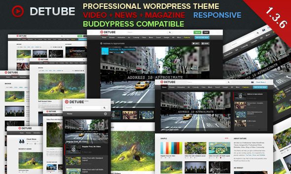 deTube - Professional Video WordPress Theme Blog/Magazine