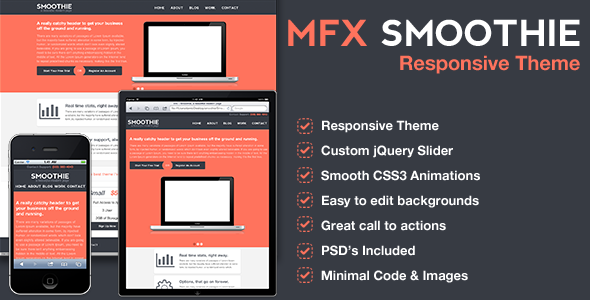 mfx - Smoothie Responsive Landing page LandingPages Landing Page