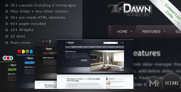 theDawn Premium All-in-one HTML Theme Template Corporate
