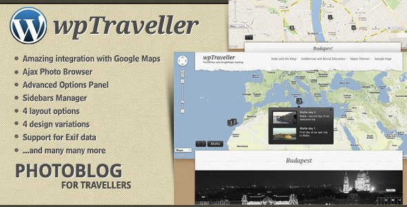 wpTraveller - WordPress Travel Photo blog Blog/Magazine