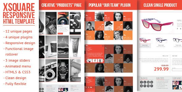 xSquare - Responsive & Clean Template HTML5/CSS3 Creative