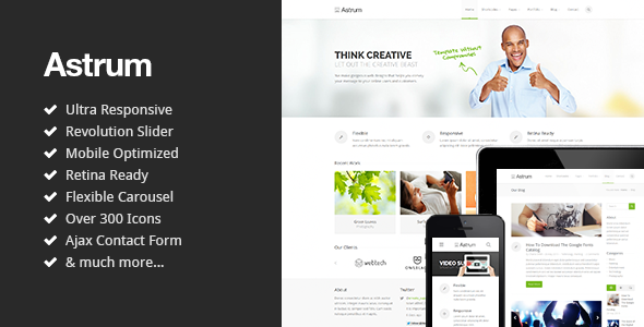 Astrum - Responsive Multi-Purpose HTML5 Template