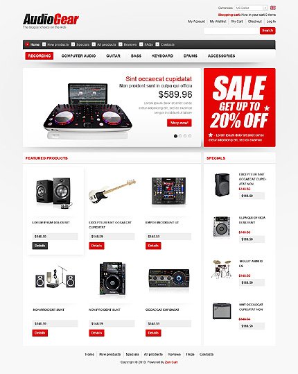 Audio Gear Zen Cart  TMT