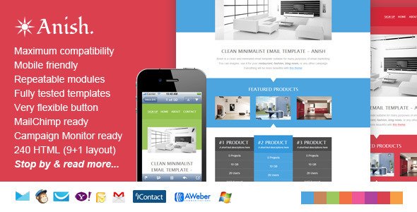 Clean Minimalist Email Template - Anish