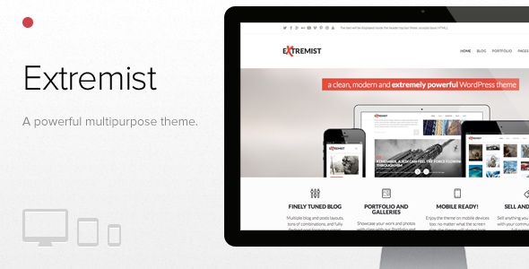 Extremist: powerful responsive multipurpose theme