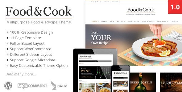 Food & Cook - Multipurpose Food Recipe WP Theme