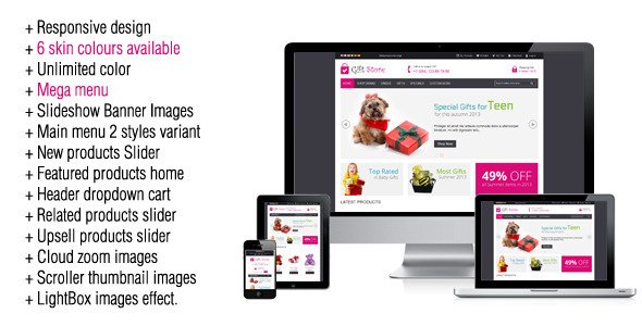 Gift Store Responsive Magento Theme