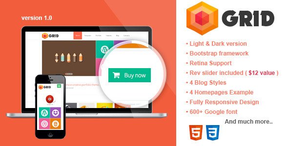 Grid - Responsive Portfolio Retina Template