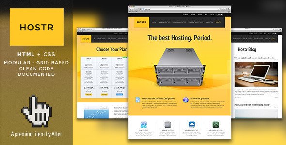 Hostr -  HTML5 - CSS3 Hosting Template