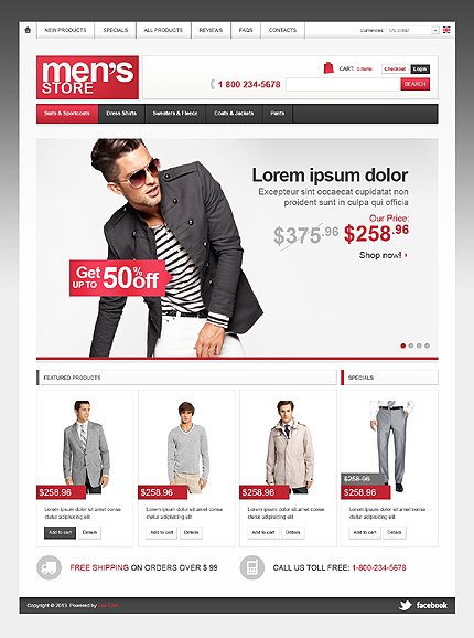 Men's Store Zen Cart  TMT