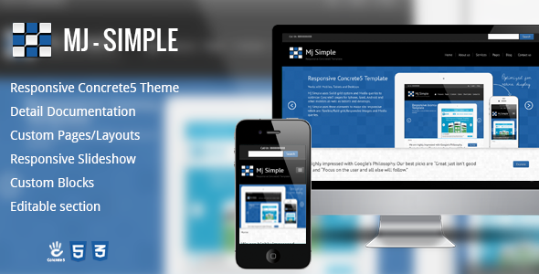 Mj Simple -Responsive Concrete5 theme