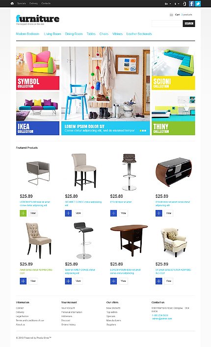 Modern Furniture - Responsive Store TMT