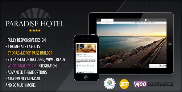 Paradise Hotel - Responsive WordPress Hotel Theme