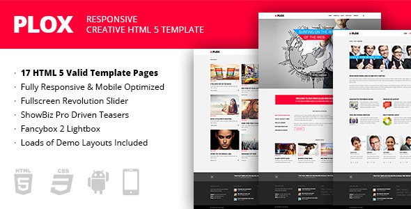 Plox - Responsive Creative HTML5 Template
