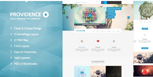Providence - Multi Purpose PSD Template