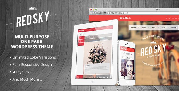 Red Sky - One Page Multi-Purpose Theme