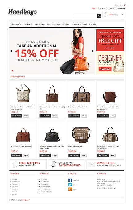 Responsive Handbags Store TMT