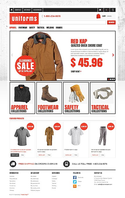 Responsive Uniforms Store TMT
