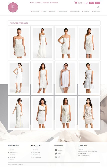 Responsive Wedding Dresses Store TMT