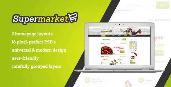 SUPERMARKET - e-Shope PSD Template