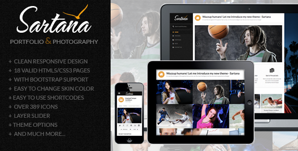 Sartana Wordpress Portfolio Template