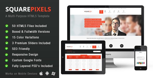 SquarePixels - Multi-Purpose HTML5 Template