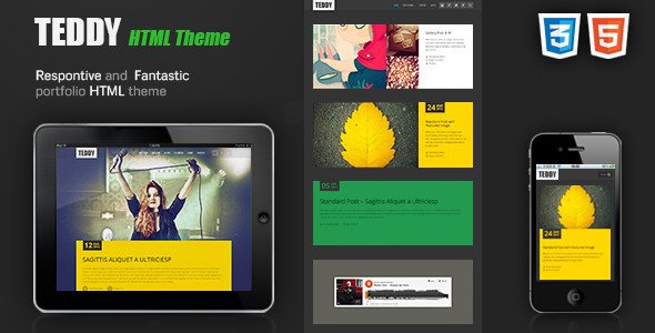 Teddy Responsive Magazine Portfolio HTML Theme
