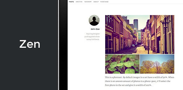 Zen — A Premium Theme for Tumblr.