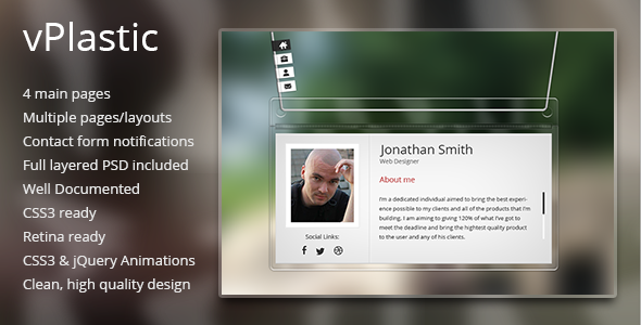 vPlastic - HTML vCard
SiteTemplates