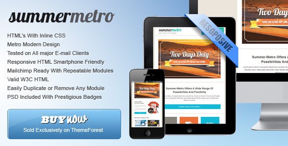 'Summer Metro' - Metro Email Template