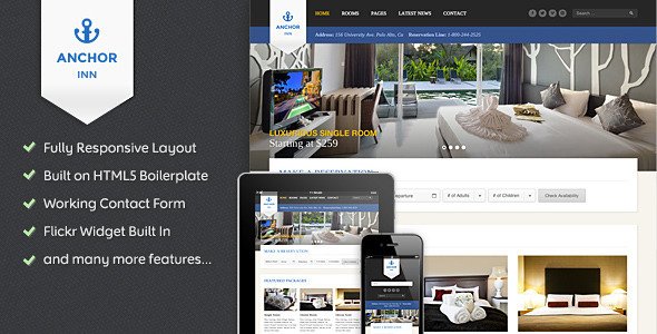 Anchor Inn - Hotel and Resort Site Template