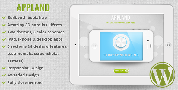 AppLand Bootstrap Parallax App Landing Theme