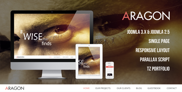 Aragon - Parallax Responsive Joomla Template