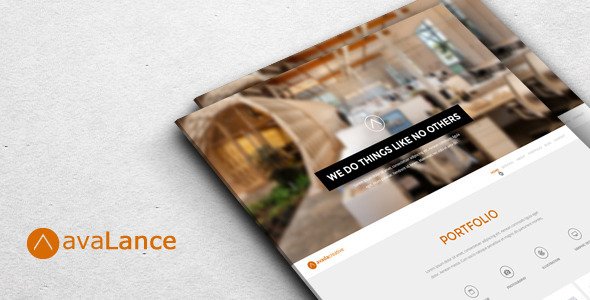 AvaLance - Creative PSD One Page Portfolio Template