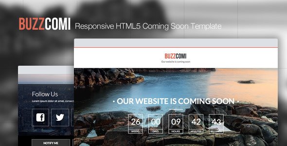 BuzzComi - Responsive HTML5 Coming Soon Template