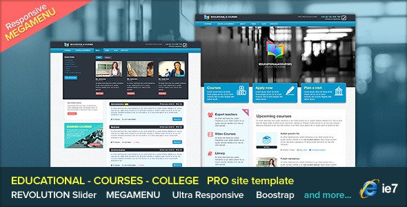 EDU - Educational, Courses, College with Megamenu