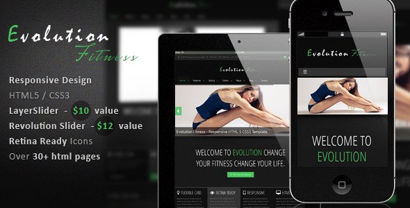 Evolution Fitness - Responsive HTML5 Theme
